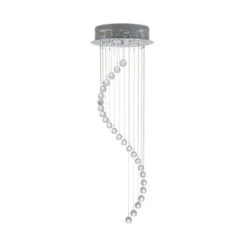 Dunelm Marconia 5 Light Glass Droplet Cluster Flush Ceiling Fitting -Home Lighting 1000139145 alt05
