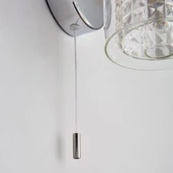 Dunelm Hylton Glass Bathroom Wall Light -Home Lighting 1000149066 alt03