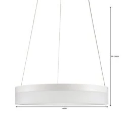 Dunelm Mickie 1 Light Integrated LED Hoop White Ceiling Fitting -Home Lighting 1000149070 alt06