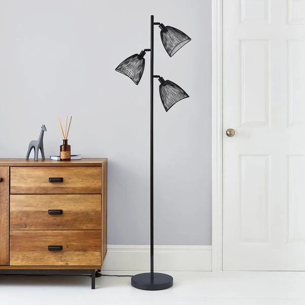 Dunelm Jaula 3 Light Black Floor Lamp 2 Dunelm Jaula 3 Light Black Floor Lamp - Image 2