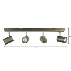 Dunelm Newark 4 Light Antique Bronze Spotlight Bar -Home Lighting 1000149076 alt06