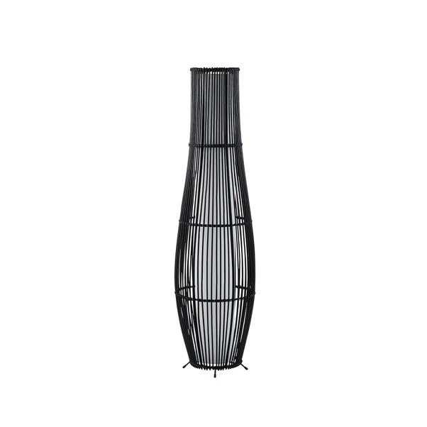 Dunelm Alec Natural Cane Black Floor Lamp 5 Dunelm Alec Natural Cane Black Floor Lamp - Image 5