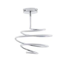 Dunelm Byron Integrated LED Swirl Chrome Ceiling Fitting -Home Lighting 1000149085 alt05