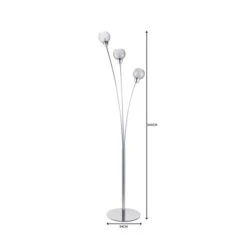 Dunelm Kelly 3 Arm Bubble Glass Floor Lamp 11 Dunelm Kelly 3 Arm Bubble Glass Floor Lamp -Home Lighting 1000149088 alt06
