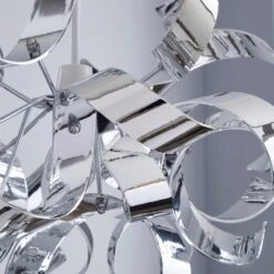 Dunelm Iris Ribbon Chrome Easy Fit Pendant -Home Lighting 1000149095 alt02