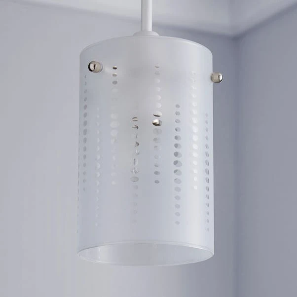 Dunelm Grayson Dot Glass White Easy Fit Pendant 2 Dunelm Grayson Dot Glass White Easy Fit Pendant - Image 2