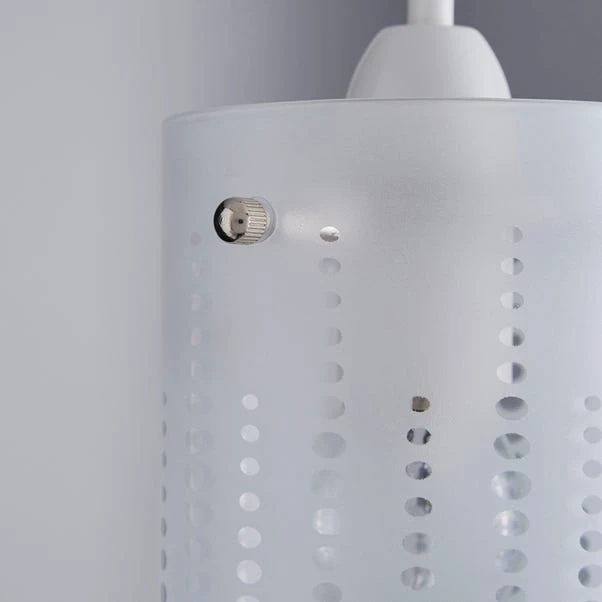 Dunelm Grayson Dot Glass White Easy Fit Pendant 3 Dunelm Grayson Dot Glass White Easy Fit Pendant - Image 3