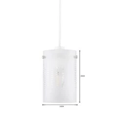 Dunelm Grayson Dot Glass White Easy Fit Pendant 10 Dunelm Grayson Dot Glass White Easy Fit Pendant -Home Lighting 1000149113 alt06