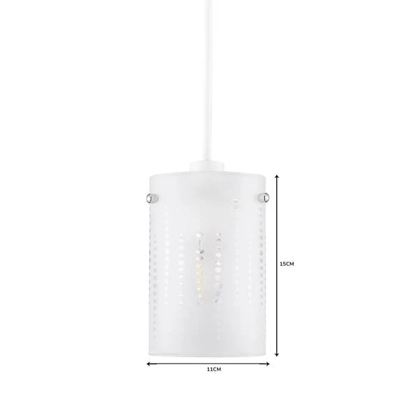 Dunelm Grayson Dot Glass White Easy Fit Pendant 5 Dunelm Grayson Dot Glass White Easy Fit Pendant - Image 5