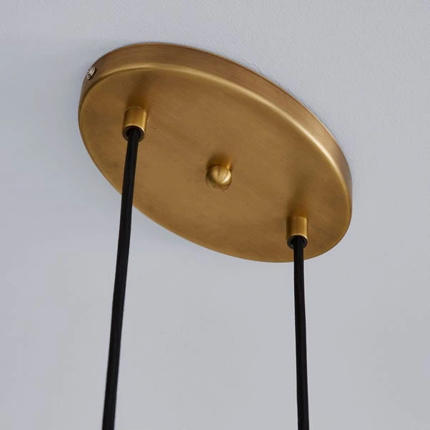 Dunelm Colt 3 Light Diner Antique Brass Ceiling Fitting 4 Dunelm Colt 3 Light Diner Antique Brass Ceiling Fitting - Image 4