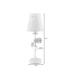 Dunelm Chateau White Table Lamp -Home Lighting 1000149137 alt06