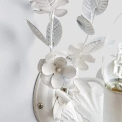 Dunelm Chateau 2 Light Candelabra White Wall Light -Home Lighting 1000149138 alt02