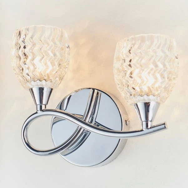 Vogue Lighting Vogue Boyer 2 Light Wall Light Chrome 2 Vogue Lighting Vogue Boyer 2 Light Wall Light Chrome - Image 2