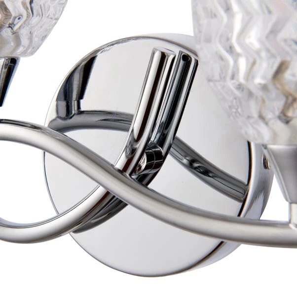 Vogue Lighting Vogue Boyer 2 Light Wall Light Chrome 6 Vogue Lighting Vogue Boyer 2 Light Wall Light Chrome - Image 6