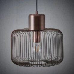 Vogue Lighting Vogue Nicola Antique Copper Pendant Ceiling Fitting -Home Lighting 1000156392 alt01