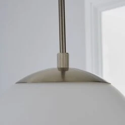 Dunelm Hamptworth 1 Light Pendant Dome Frosted Glass Ceiling Fitting -Home Lighting 1000157750 alt02