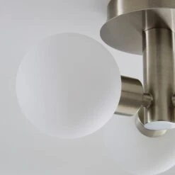 Dunelm Hamptworth 3 Light Frosted Glass Semi-Flush Ceiling Fitting -Home Lighting 1000157751 alt02