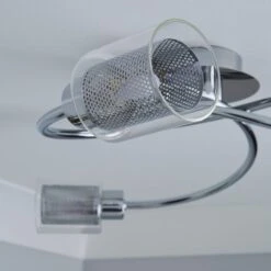 Dunelm Grace 3 Light Chrome Semi-Flush Ceiling Fitting -Home Lighting 1000157758 alt02