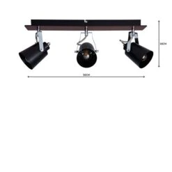 Dunelm Johan 3 Light Black Spotlight Bar -Home Lighting 1000157759 alt04