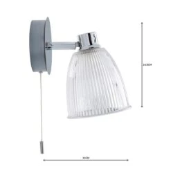 Dunelm Bremont Ribbed Glass Bathroom Wall Light 10 Dunelm Bremont Ribbed Glass Bathroom Wall Light -Home Lighting 1000157768 alt04