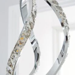 Dunelm Marsia 1 Light Integrated LED Swirl Jewel Chrome Ceiling Fitting -Home Lighting 1000158436 alt02