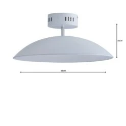 Dunelm Usk White Semi-Flush Ceiling Fitting -Home Lighting 1000158470 alt04
