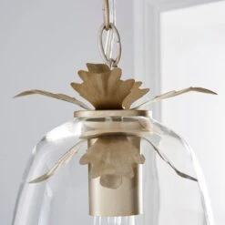 Dunelm Mase Bell 1 Light Pendant Glass Ceiling Fitting -Home Lighting 1000158478 alt02