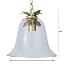 Dunelm Mase Bell 1 Light Pendant Glass Ceiling Fitting -Home Lighting 1000158478 alt04