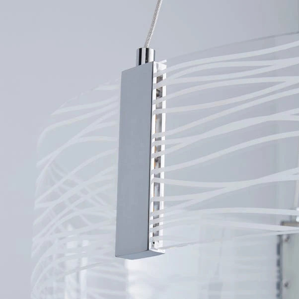 Dunelm Clee Etched Integrated LED Hoop Ceiling Fitting 3 Dunelm Clee Etched Integrated LED Hoop Ceiling Fitting - Image 3