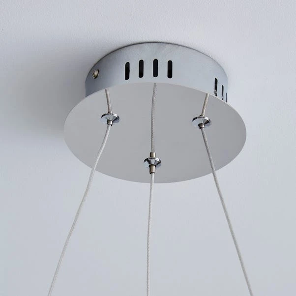 Dunelm Clee Etched Integrated LED Hoop Ceiling Fitting 4 Dunelm Clee Etched Integrated LED Hoop Ceiling Fitting - Image 4