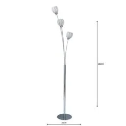Dunelm Rosa 3 Light Chrome Floor Lamp 10 Dunelm Rosa 3 Light Chrome Floor Lamp -Home Lighting 1000158487 alt04