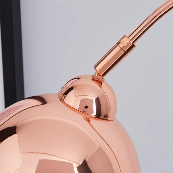 Dunelm Herm Arc Copper Floor Lamp 3 Dunelm Herm Arc Copper Floor Lamp - Image 3