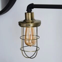 Dunelm Milas Pipe Black Industrial Floor Lamp -Home Lighting 1000158523 alt02