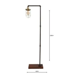 Dunelm Milas Pipe Black Industrial Floor Lamp -Home Lighting 1000158523 alt04