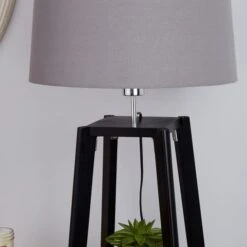 Dunelm Beaumont Wood Tripod Plant Black Floor Lamp 9 Dunelm Beaumont Wood Tripod Plant Black Floor Lamp -Home Lighting 1000158530 alt03