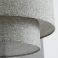 Dunelm Sara Two Tier Lamp Shade Grey -Home Lighting 1000158577 alt02