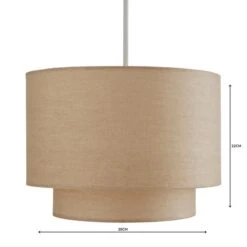 Dunelm Sara Two Tier Lamp Shade 30cm Natural -Home Lighting 1000158580 alt04