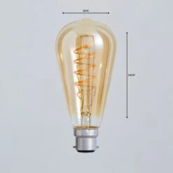 Status 4 Watt ST64 BC LED Spiral Filament Bulb -Home Lighting 1000158634 alt04