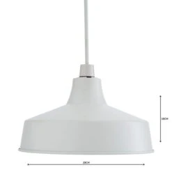 Dunelm Stern White Easy Fit Pendant -Home Lighting 1000158682 alt04