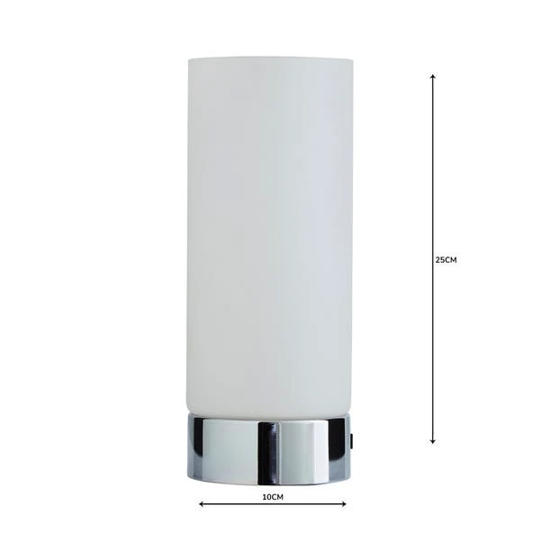 Dunelm Colton USB Port Frosted Glass Table Lamp 5 Dunelm Colton USB Port Frosted Glass Table Lamp - Image 5