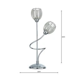 Dunelm Rosa 2 Arm Chrome Table Lamp -Home Lighting 1000158699 alt04