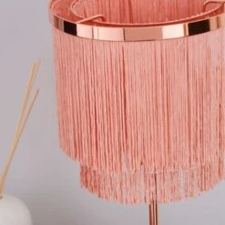 Dunelm Jaz Fringe Pink Table Lamp 8 Dunelm Jaz Fringe Pink Table Lamp -Home Lighting 1000158705 alt02