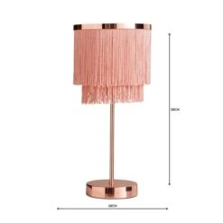 Dunelm Jaz Fringe Pink Table Lamp 10 Dunelm Jaz Fringe Pink Table Lamp -Home Lighting 1000158705 alt04