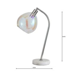 Elements Latisha Iridescent Glass Marble Base Task Desk Lamp -Home Lighting 1000158723 alt04