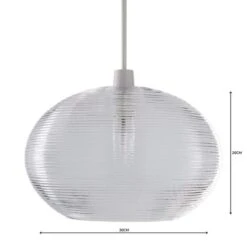 Dunelm Sabrina Glass Easy Fit Pendant -Home Lighting 1000158731 alt04