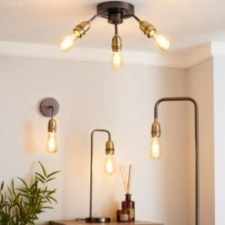 Dunelm Marsden Nickel Industrial Table Lamp And Bulb -Home Lighting 1000158732 alt08