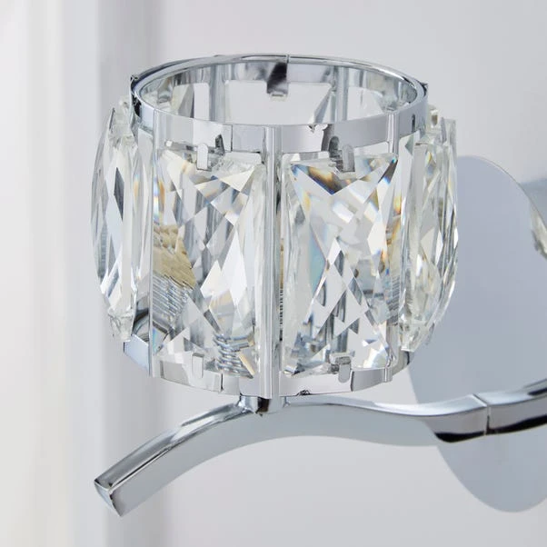 Dunelm Kleio Glass Chrome Wall Light 3 Dunelm Kleio Glass Chrome Wall Light - Image 3