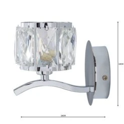 Dunelm Kleio Glass Chrome Wall Light 10 Dunelm Kleio Glass Chrome Wall Light -Home Lighting 1000158744 alt04