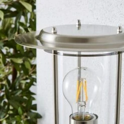 Dunelm Derek PIR Sensor Glass Steel Outdoor Wall Light -Home Lighting 1000158750 alt02