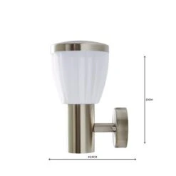 Dunelm Rover LED Frosted Shade Steel Outdoor Wall Light -Home Lighting 1000158752 alt04